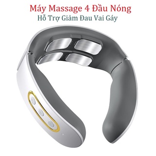 Máy massage cổ vai gáy cao cấp JT- 809, có chườm nóng 42 độ C - 4 đầu tiếp xúc, 6 chế độ mat xa, 9 cường độ