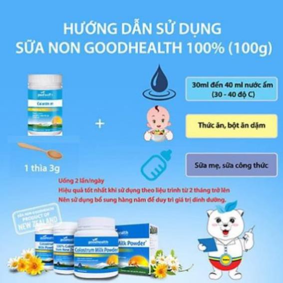 Sữa bò non 100% Goodhealth Colostrum 100%