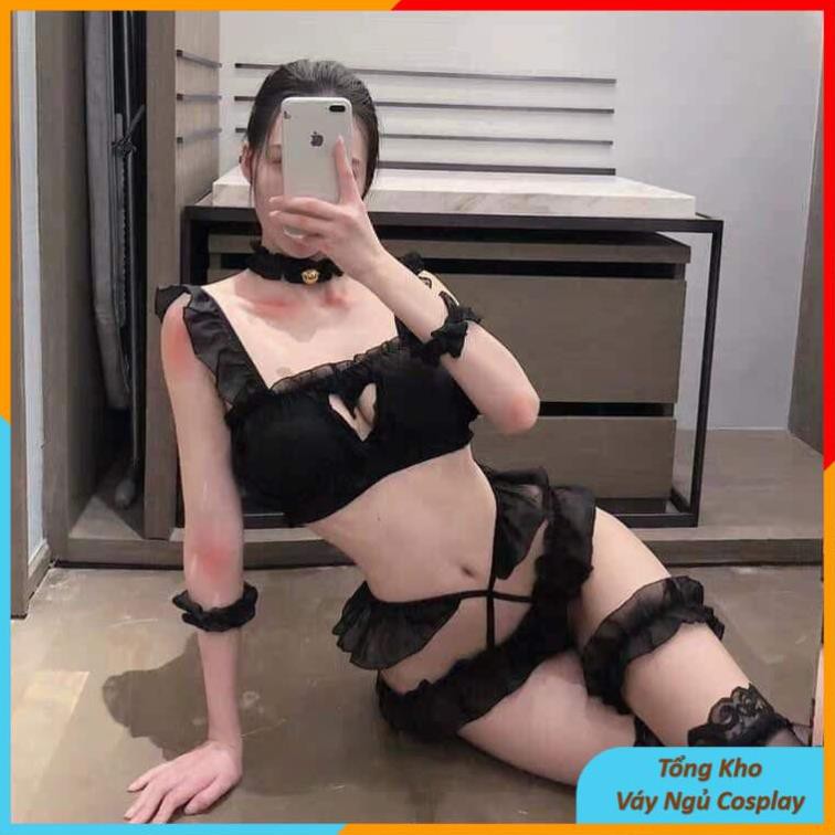 Bộ Đồ Ngủ Nữ Sexy Cosplay Nàng Lolita Siêu Quến Rũ, Đồ Lót Ren Chất Voan Cát Cao Cấp Đủ Phụ Kiện - LoLITA x | BigBuy360 - bigbuy360.vn