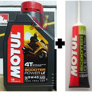 combo nhớt motul power le 1 lít, nhớt hộp số (nhớt lap) motul gear