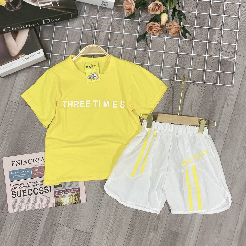 Set bộ quần áo cho bé gái mẫu THREE TIME 18-45kg. MA10.