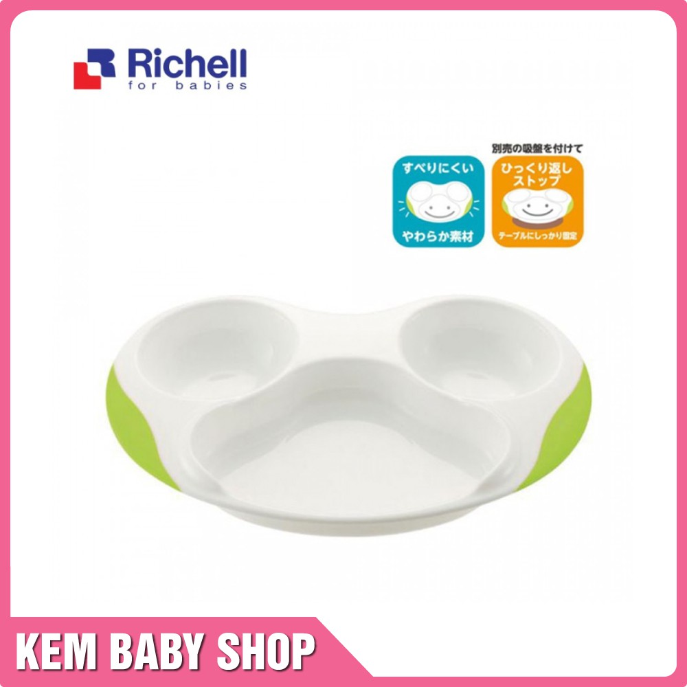 Khay ăn 3 ngăn Richell - khay ăn chia ngăn cho bé Richell