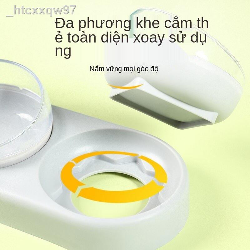 [bán chạy]Bát ăn cho chó mèo đôi tự động uống thức Chậu Teddy Golden Retriever ba kết hợp đồ dùng thú cưng chống rơi