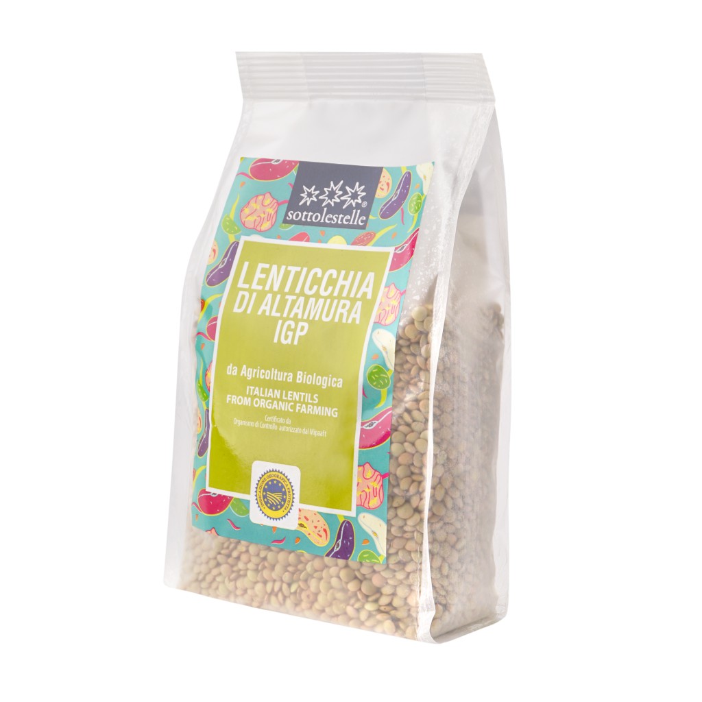 Đậu Lăng Xanh Hữu Cơ 400g Sottolestelle Organic Green Lentils Altamura IGP