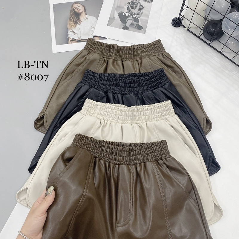 QUẦN SHORT DA CẠP CHUN XẺ GẤU HÀNG 2 LỚP ĐẸP MS17999