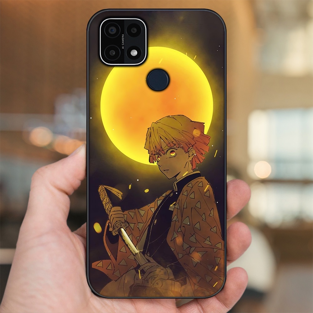 Ốp lưng Oppo A15, A15s viền đen in hình Zenitsu Kimetsu no Yaiba