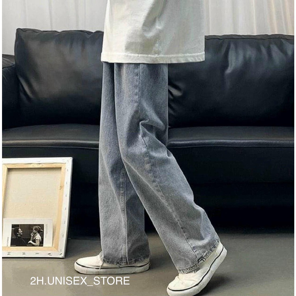 QUẦN BAGGY JEAN ỐNG RỘNG UNISEX 3 MÀU THỜI TRANG