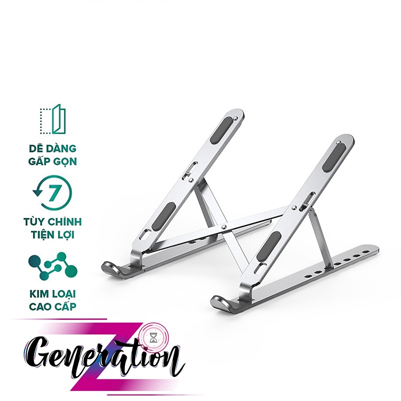 Giá đỡ laptop stand nhôm hỗ trợ tản nhiệt công thái học Robot Chất Liệu Hợp Kim Nhôm Cao Cấp