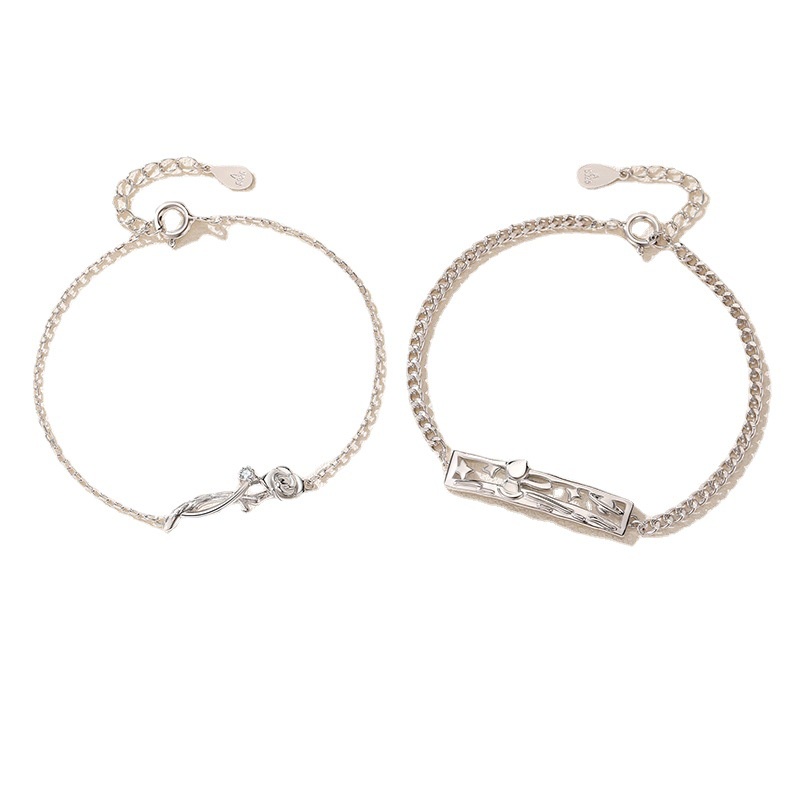 Vòng Tay Cặp Đôi Hoa Hồng Dòng Qixi Thời Trang