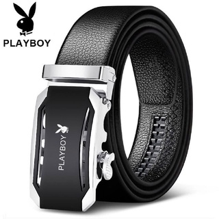[Nịt nam] Thắt Lưng Da Nam Xịn Khóa Tự Động Cao Cấp. Dây Nịt Nam Da Bò 100% Chính Hãng Playboy Mạ Vàng Bạc Nam Tính GC25