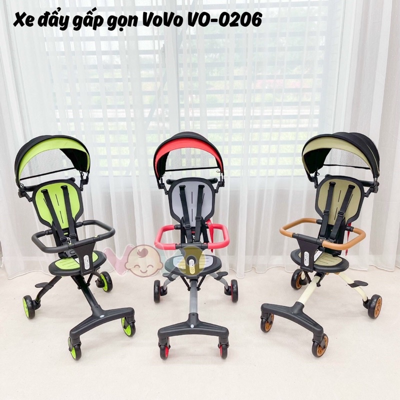 Xe đẩy đảo chiều gấp gọn Vovo có mái ( xe đẩy du lịch Vovo )