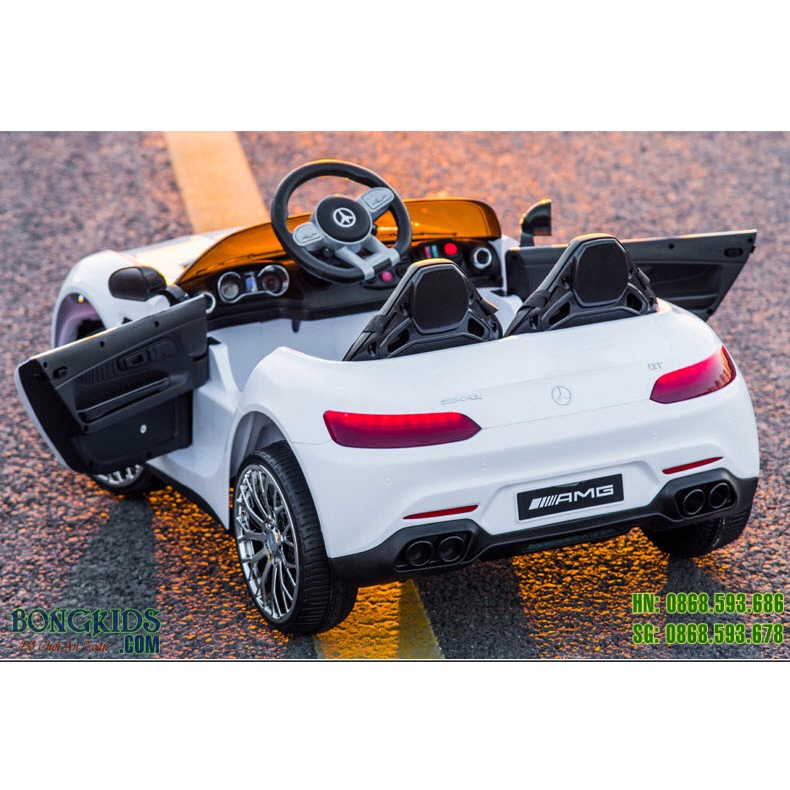 Xe ô tô điện trẻ em HM2588 📛BẢN QUYỀN MERCEDES📛 xe ô tô điện cho bé 4 động cơ, 2 chỗ ngồi riêng biệt, tải 50kg
