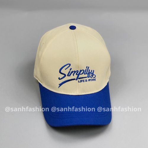 Mũ lưỡi trai phối màu thêu chữ Simpily Nón kết chất kaki cao cấp thời trang form unisex nam nữ_sanhfashion