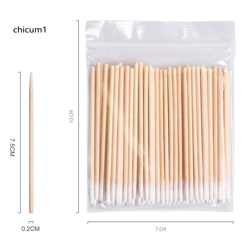 Set 2 Túi Tăm Bông Trang Điểm Cotton Mũi Nhọn 200 Cái Sử Dụng Một Lần Tiện