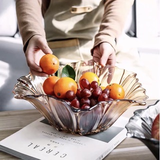 Set đĩa thuỷ tinh đựng hoa quả