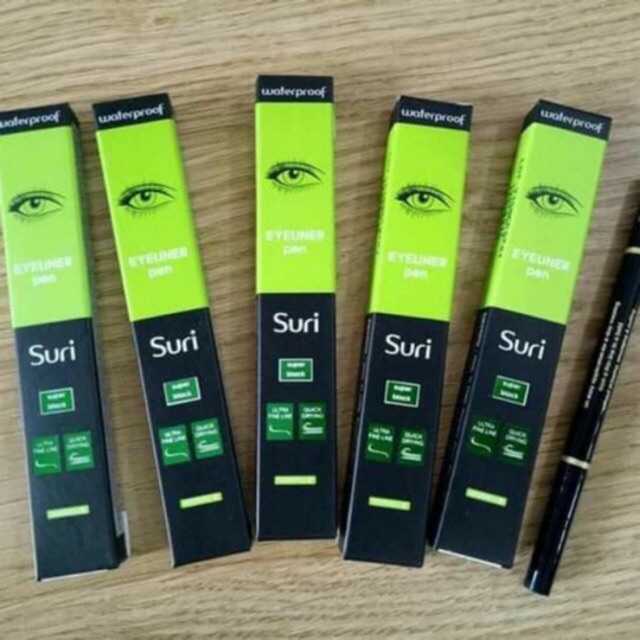 Viết kẻ mí mắt không lem, không trôi, không thấm nước siêu mảnh Suri Waterproof Eyeliner Pen