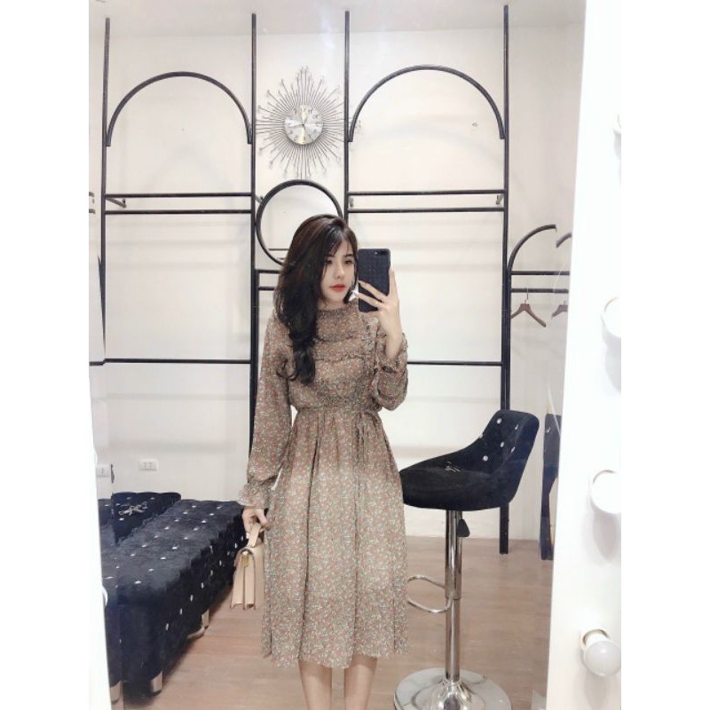 Váy hoa nhí vintage dáng dài