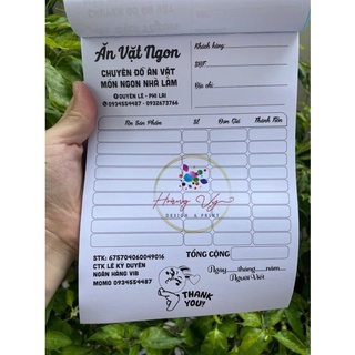 HOÁ ĐƠN 1 LIÊN - NHẬN IN TỪ 5 CUỐN