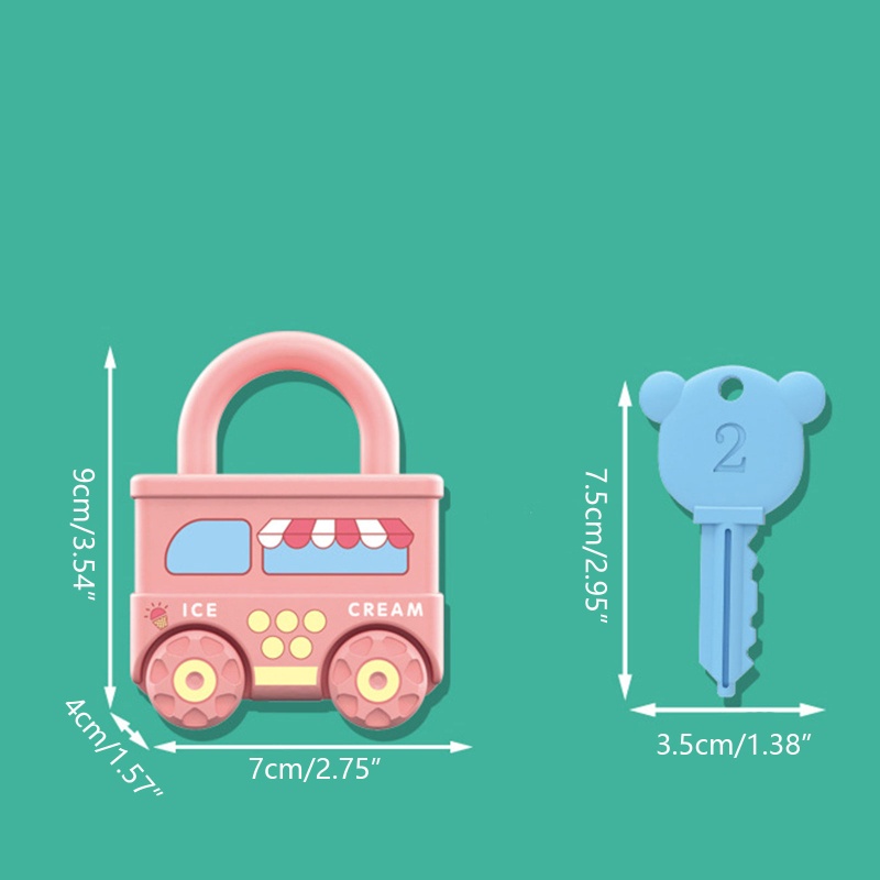 Wmmb Đồ Chơi Xe Lửa Nhận Biết Số Montessori Có Chìa Khóa Giáo Dục Kỹ Năng Động Cơ Tốt Cho Bé