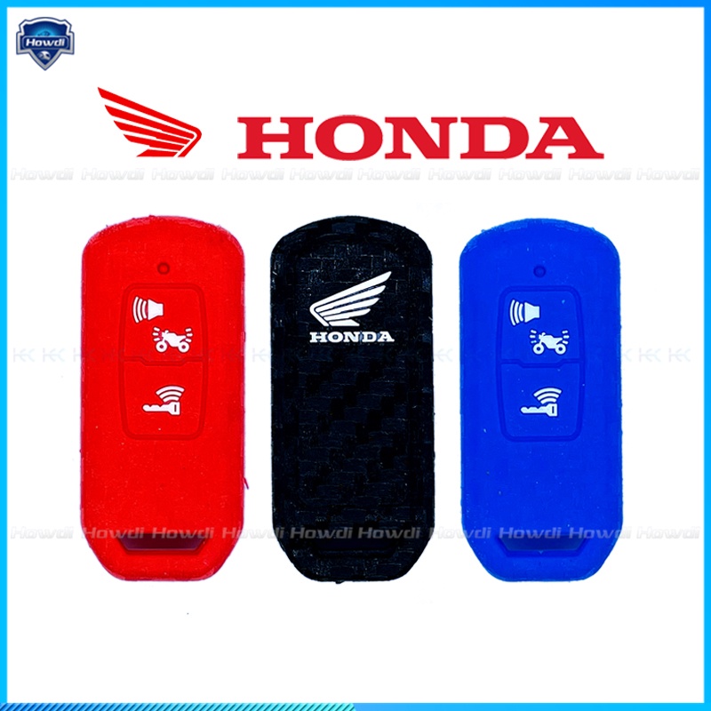 Vỏ Bọc Chìa Khóa Bằng Silicone Sợi Carbon 2 Nút Cho honda Pcx Pcx160