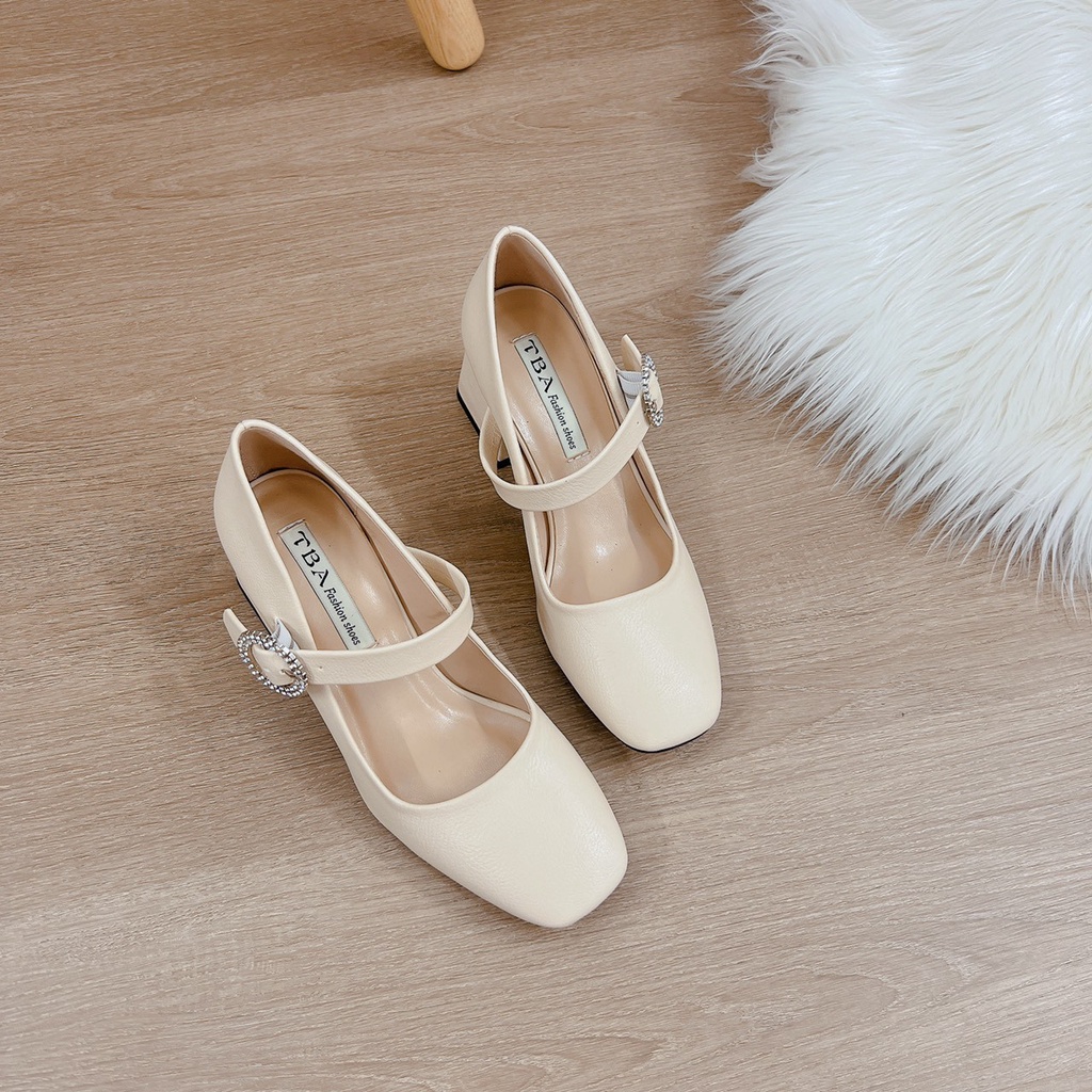 Giày Cao Gót Dây Hậu Khóa Cạnh Tròn CLA79