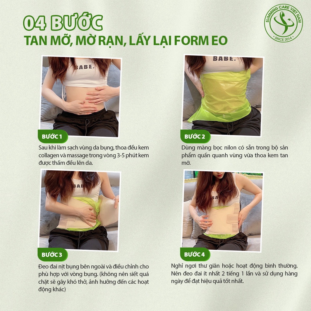 Bộ đai định hình Slimming Care Day Collagen trọn bộ 500g