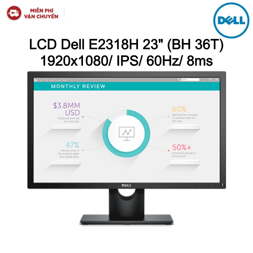 Màn hình LCD Dell E2318H 23" 1920x1080/IPS/60Hz/8ms - Hàng chính hãng new 100% (BH 36T)