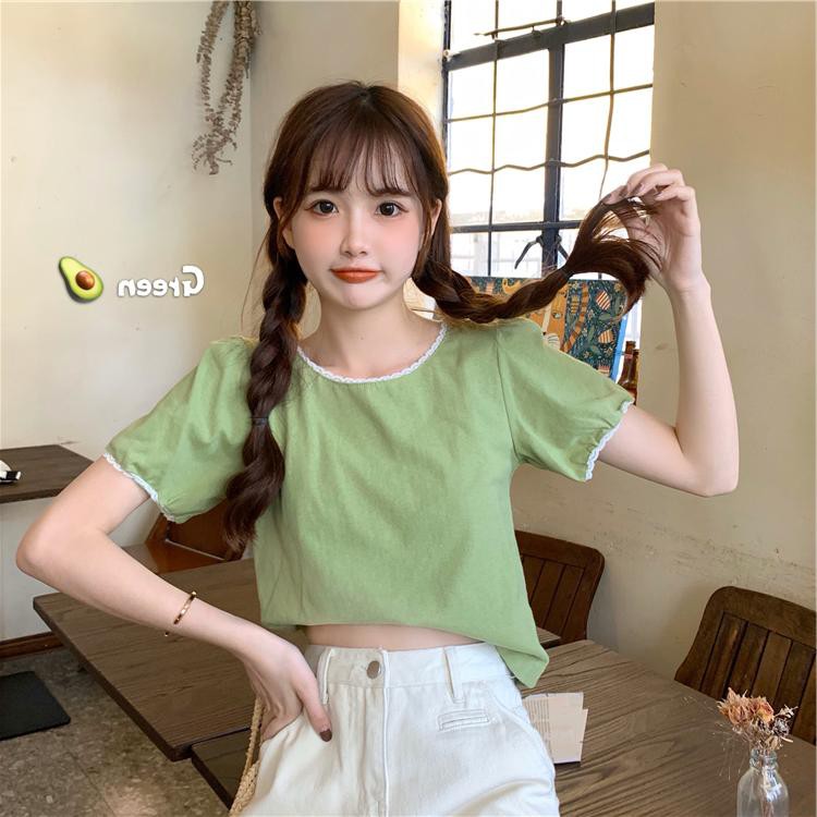 Sơ mi không cổ viền ren