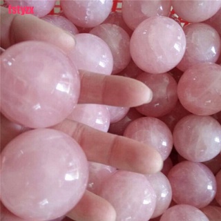 fstyzx 1pc Healing Crystal Natural Pink Rose Quartz Gemstone Ball Divination Sphere 20mm