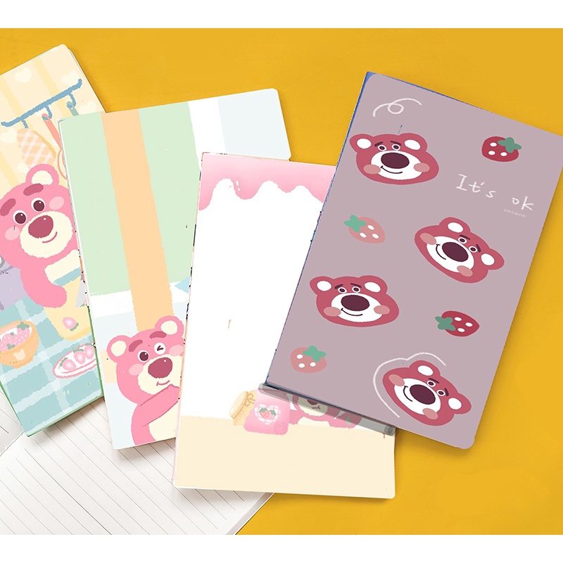 vở gấu dâu tây lotso S7VI74 tập thần tượng 25x17cm 80 trang giấy đẹp kẻ ngang