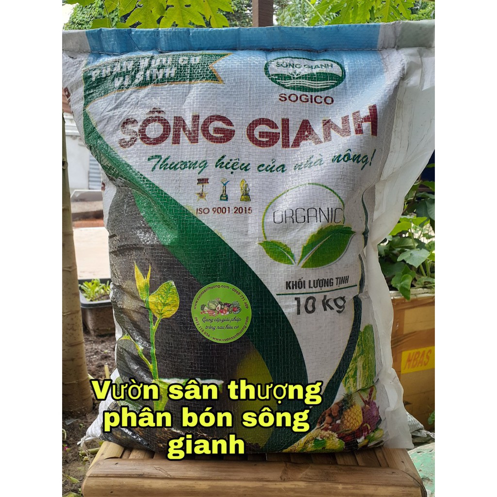 1 Kg Phân Hữu Cơ Vi Sinh Sông Gianh  Cung Cấp Vi Sinh Vật Có Lợi, Chống Bạc Màu Tăng Độ Phì Nhiêu,Từ Bao 10 kg