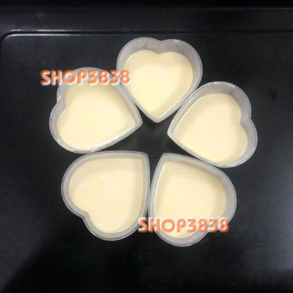Como 50 Khuôn Làm Bánh Flan Trái Tim Sữa Chua Rau Cau Có Nắp