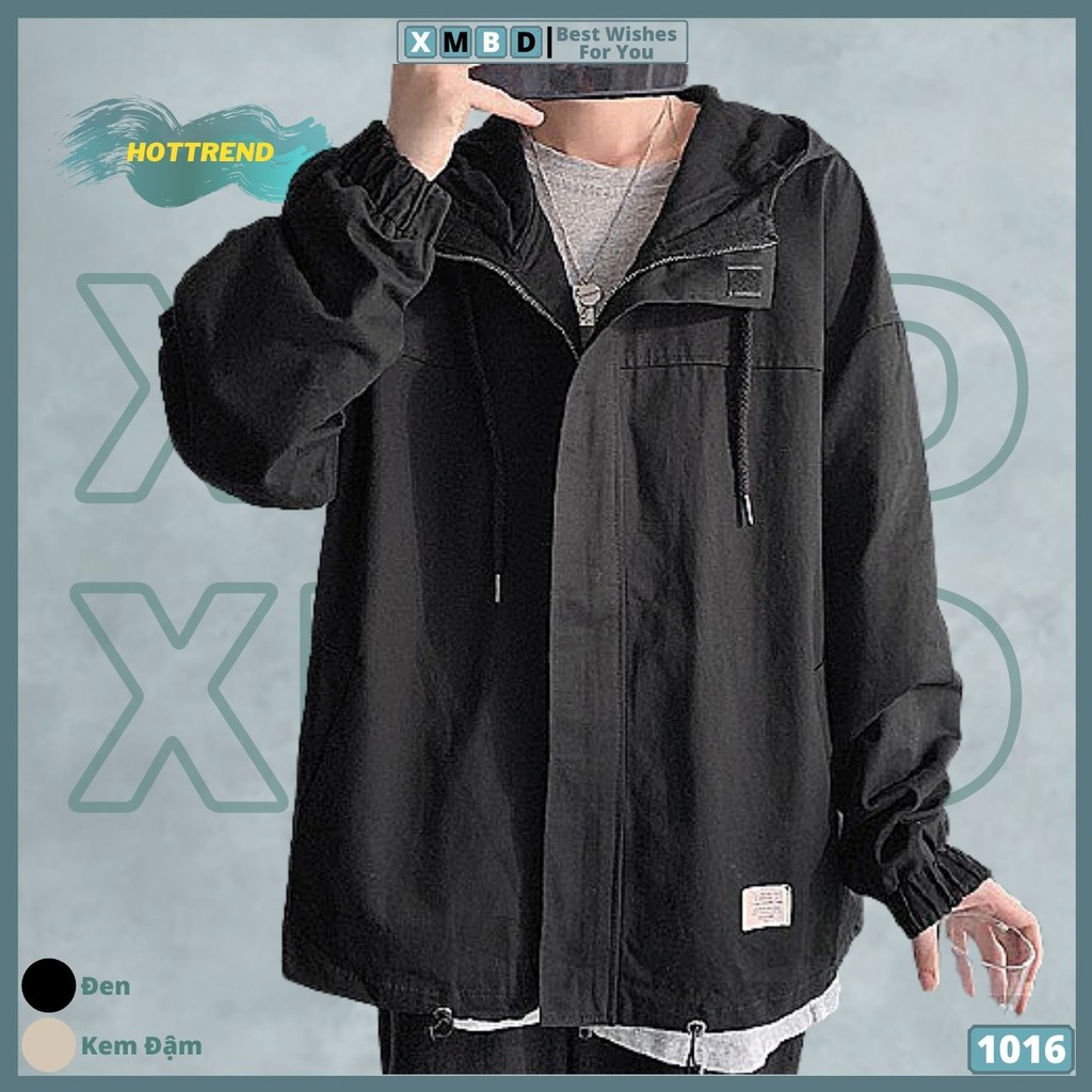 Áo Khoác KaKi Trơn Đơn Giản Chất Siêu Đẹp Bomber Jackets Trơn LOGO TÚI - AK1016