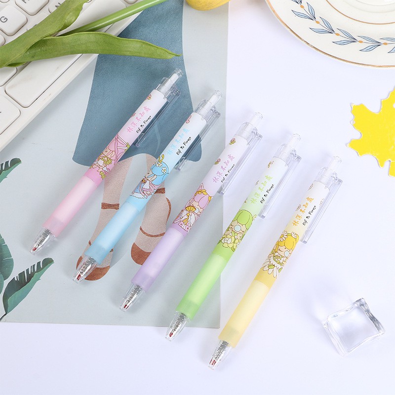 Bút bi mực đen 0.5mm họa tiết hoạt hình dễ thương