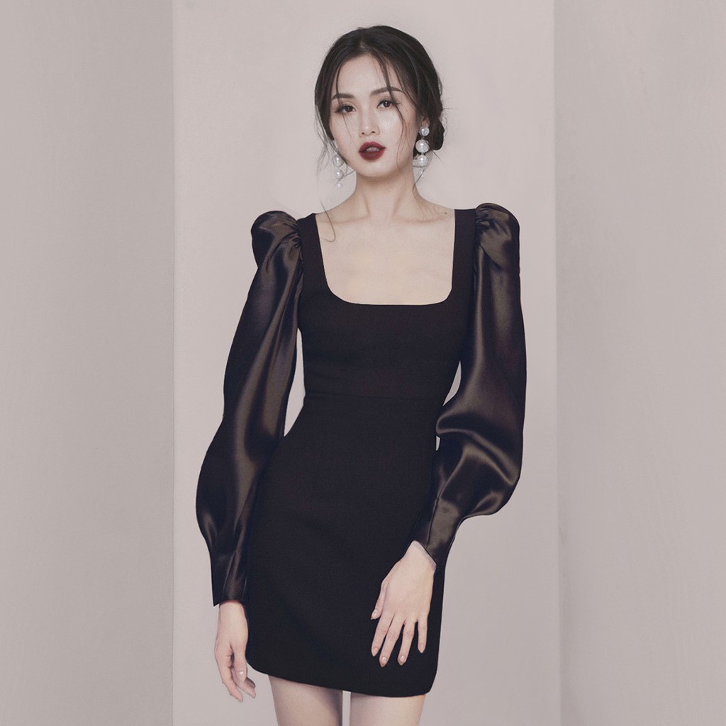 Đầm nữ dáng ôm tay dài mini Emilyshop