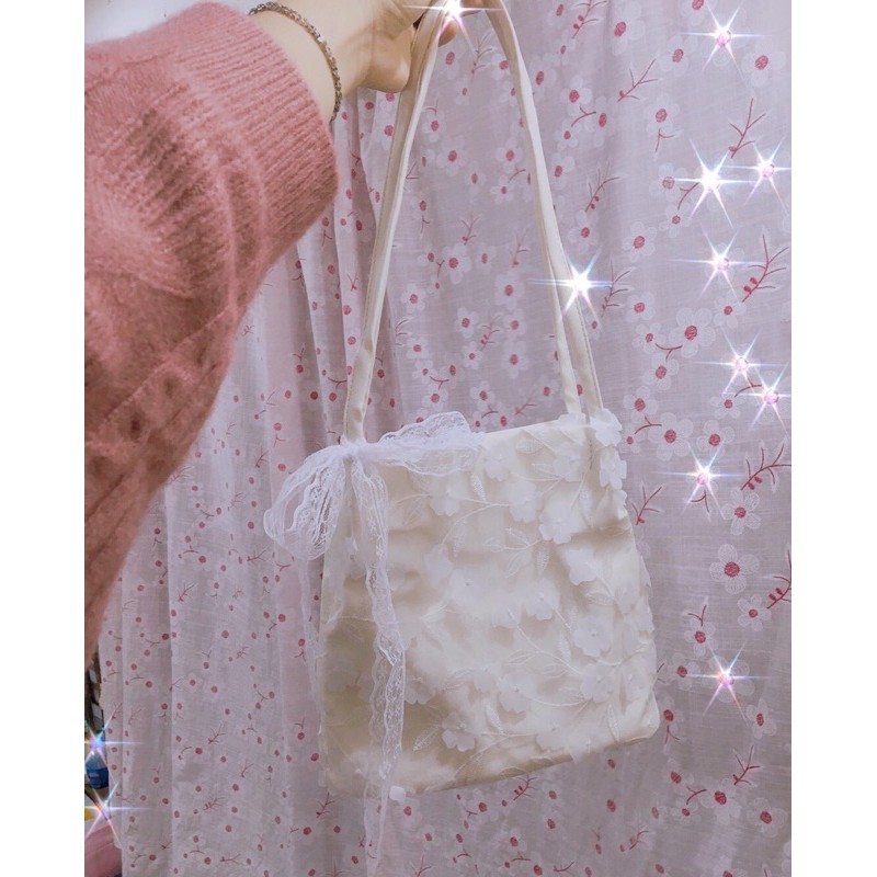 Túi nữ đeo kẹp nách phối ren xinh xắn kèm ảnh thật | BigBuy360 - bigbuy360.vn