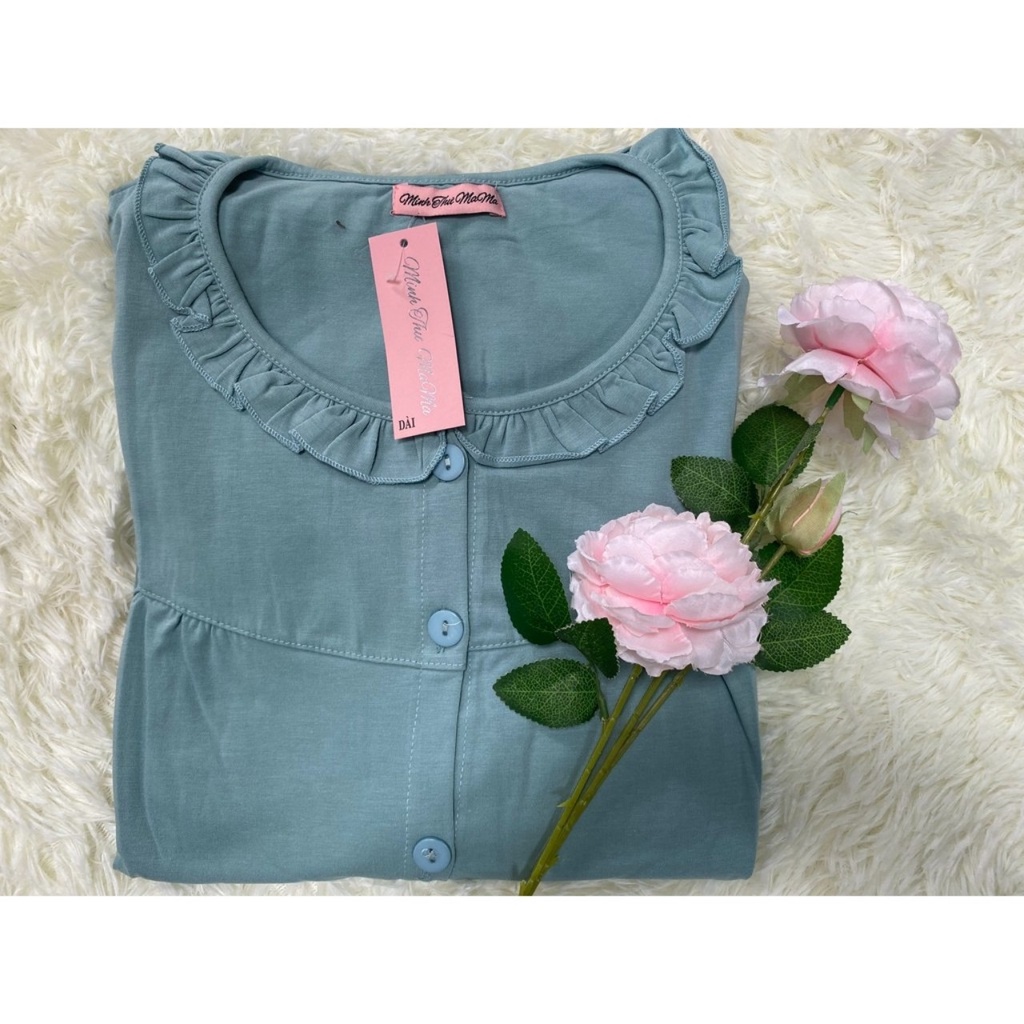 Bộ đồ bầu và sau sinh dài tay chất cotton mềm mịn có khóa kéo cho con bú BD919