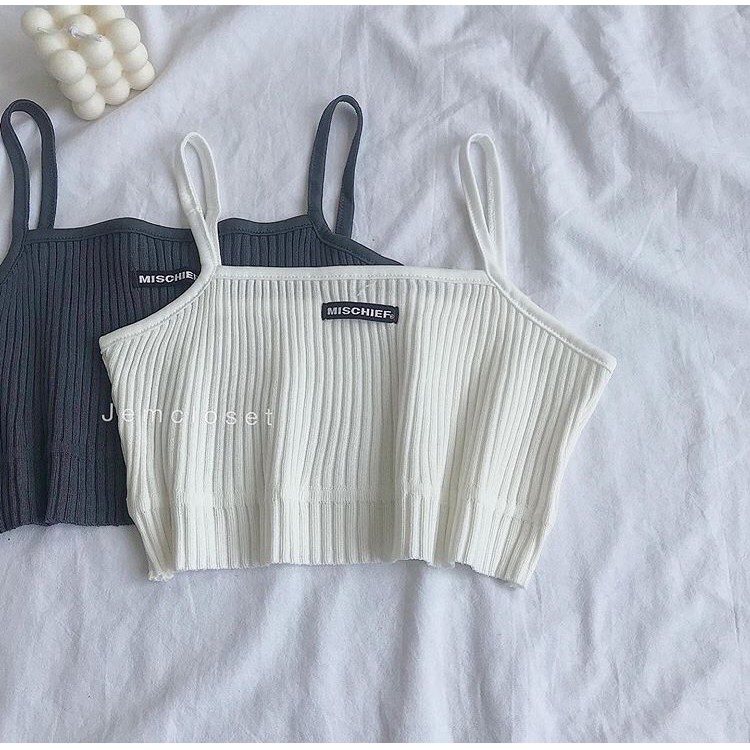 Áo Hai Dây Nữ Cotton Co Giãn Siêu Mát Áo Bra 2 Dây Thiết Kế Croptop Màu Basic Dễ Phối Đồ Chie 1436 Gous Official