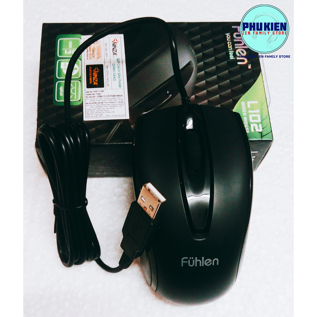 Chuột Máy Tính Có Dây Fuhlen L102, Độ Nhạy Cao, Bảo Hành Chính Hãng 12 Tháng