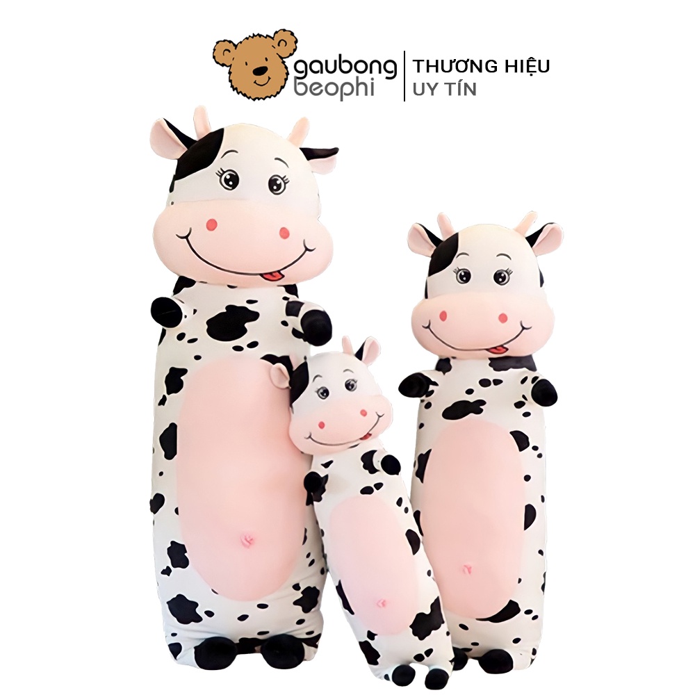 Gấu bông bò sữa dáng dài đủ size, dùng làm gối ôm, quà tặng, hàng cao cấp shop Gấu Bông Béo Phì