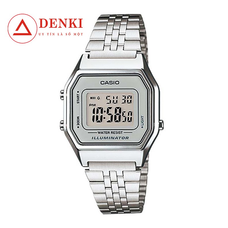 Đồng hồ điện tử nữ dây kim loại Casio Standard LA680WA-7DF chĩnh hãng Anh Khuê