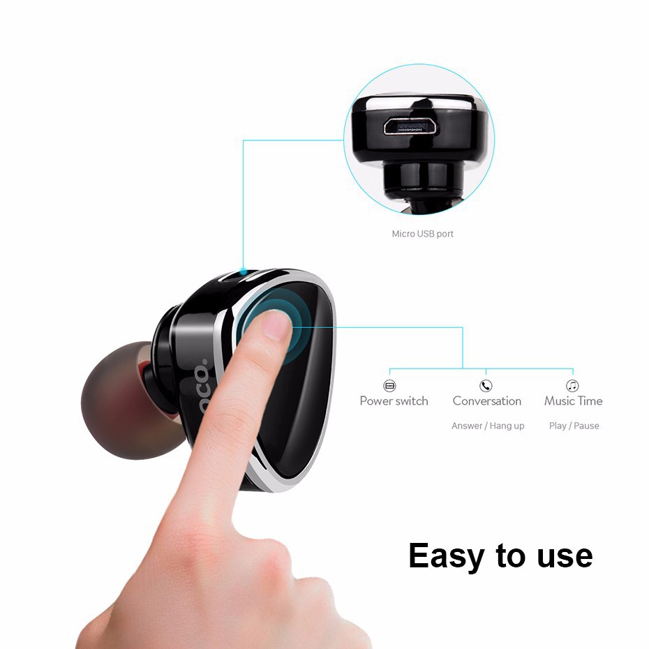 Tai nghe bluetooth mini Hoco E7 Plus V4.2 - Hãng phân phối chính thức -dc3053