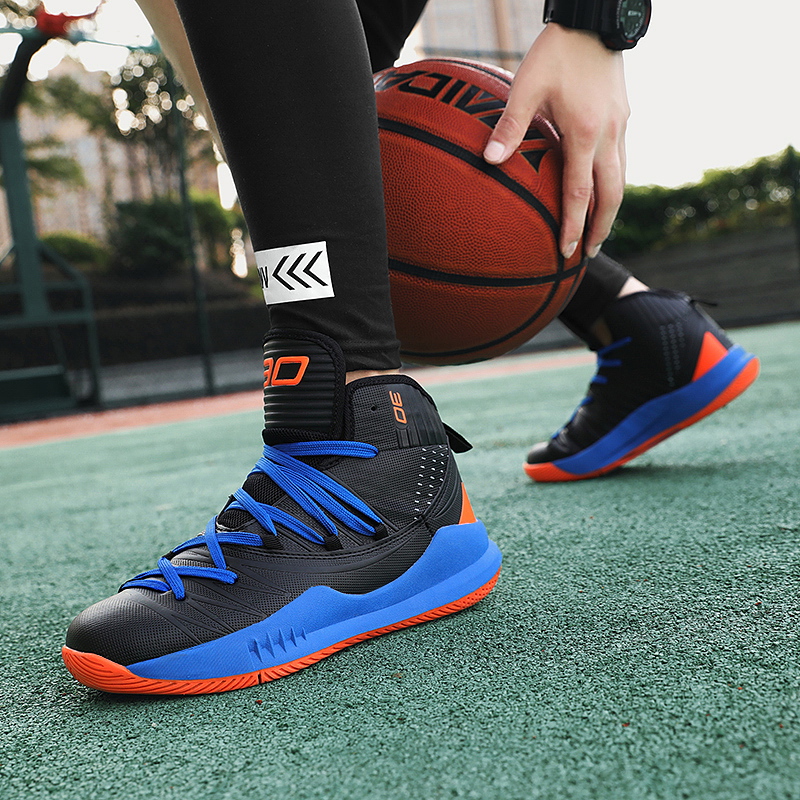 High Top Basketball Shoes For Men Comfortable Outdoors Sports Shoes