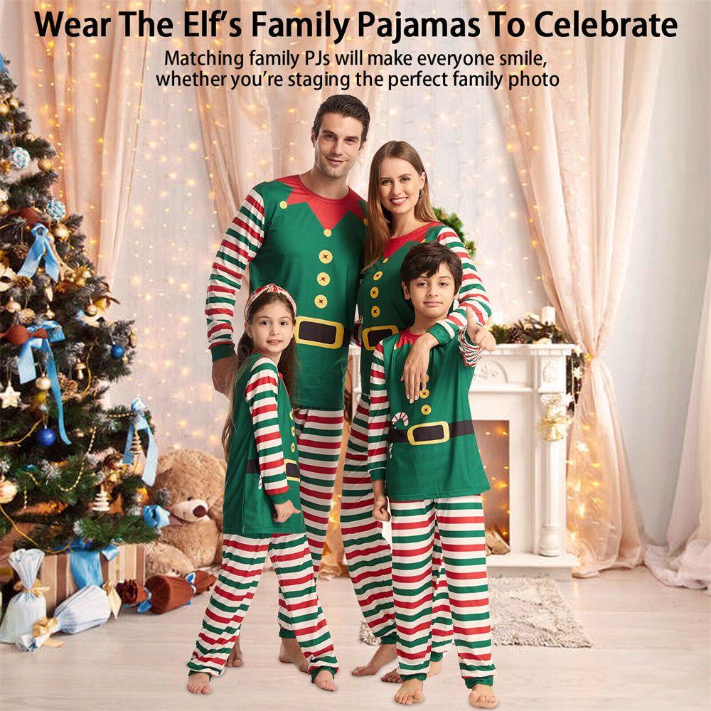 LEILY Bộ Đồ Ngủ Pijama Giáng Sinh Dễ Thương Cho Mẹ Và Bé