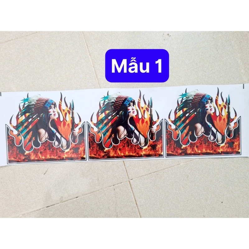Tem Decal Dán Trang Trí Dè Dán Mõm Các Loại Xe Mẫu 3D Cực Chất
