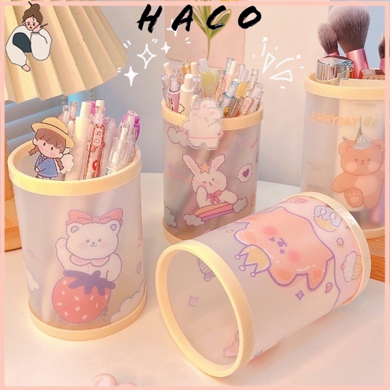Ống đựng bút, Lọ cắm bút và kệ để cọ trang điểm độc đáo dễ thương sử dụng tiện lợi cho học sinh