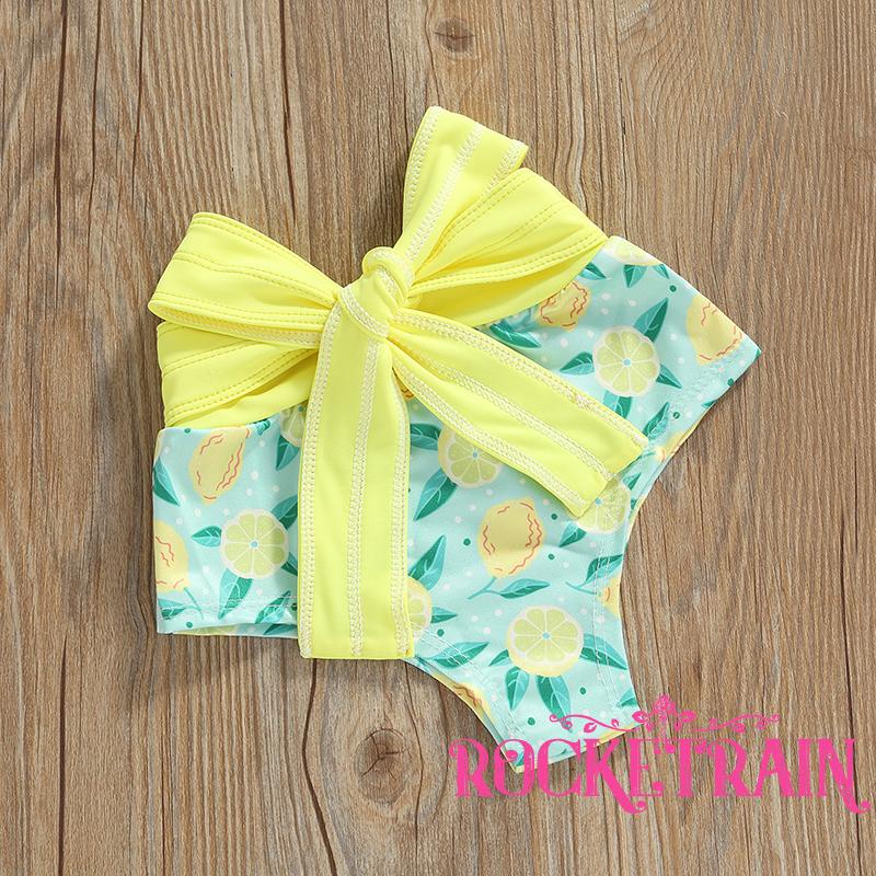 Bộ Đồ Bơi Hai Mảnh Họa Tiết Trái Cây Dễ Thương Cho Bé Gái