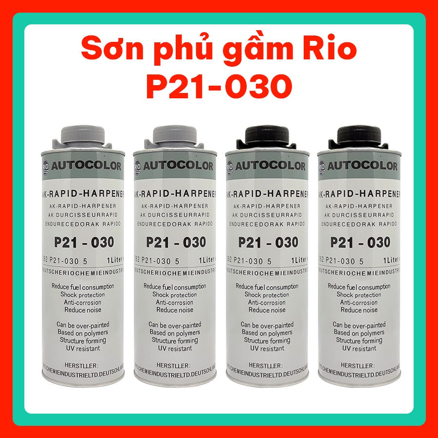 Sơn phủ gầm/ Sơn xịt gầm chống ồn, chống gỉ xe ô tô RIO AUTOCOLOR P21-030 màu xám, màu đen