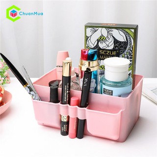 Hộp Đựng Đồ Trang Điểm Để Bàn 3 Ngăn Tiện Dụng | Kệ Nhựa đựng mỹ phẩm