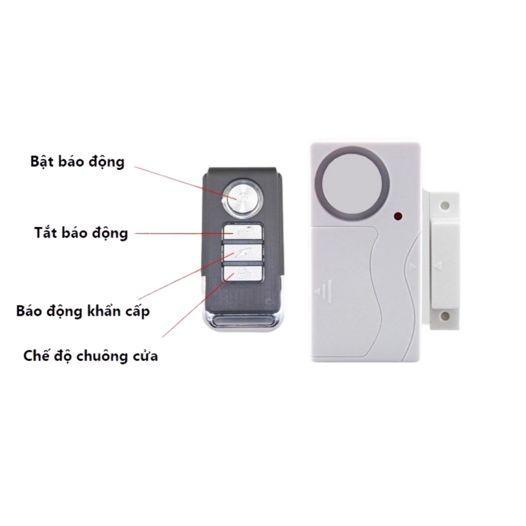 Báo động chống trộm thiết bị gắn cửa DR35 điều khiển từ xa 12v có còi hú hàng chính hãng